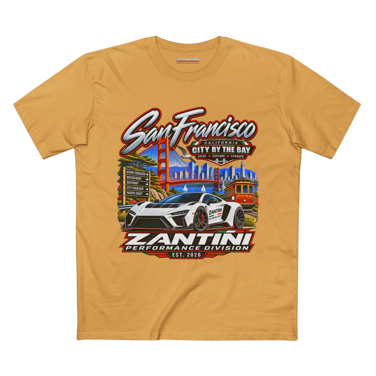 ZANTINI San Francisco City by the Bay Performance T-Shirt