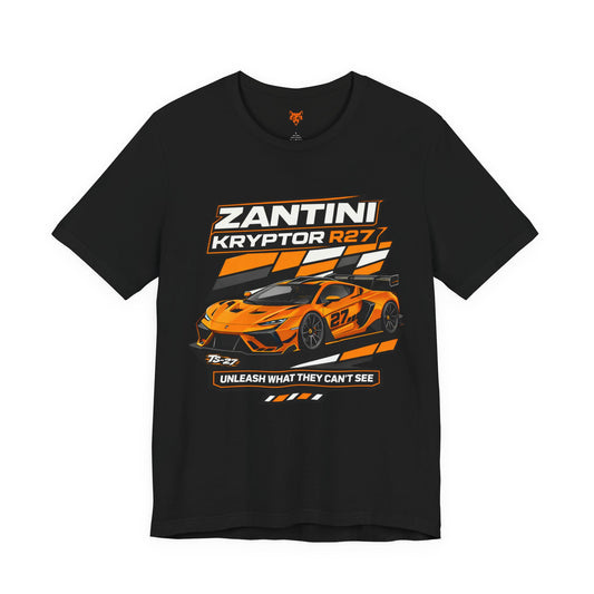 ZANTINI Kryptor R27 Hypercar T-Shirt – TS-27 Motorsport Streetwear Graphic Tee (Ships Worldwide)