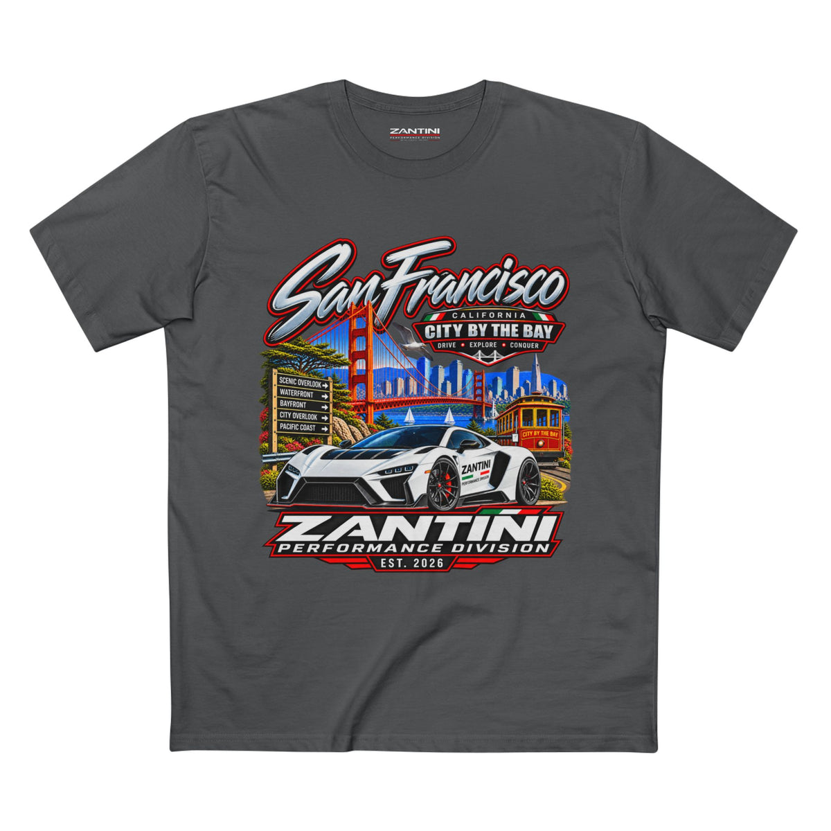 ZANTINI San Francisco City by the Bay Performance T-Shirt