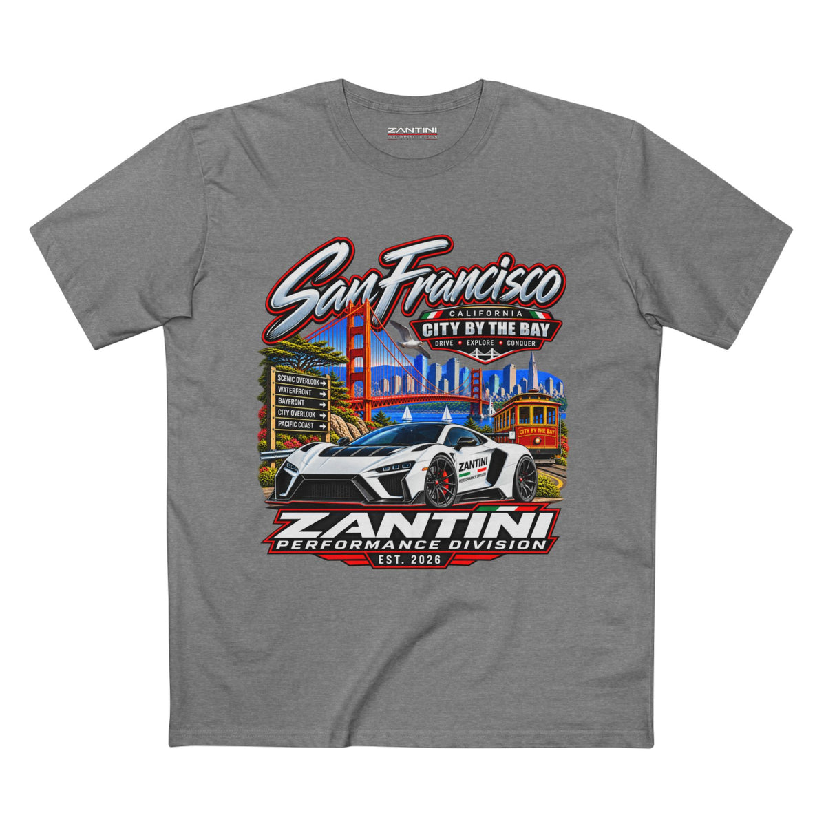 ZANTINI San Francisco City by the Bay Performance T-Shirt