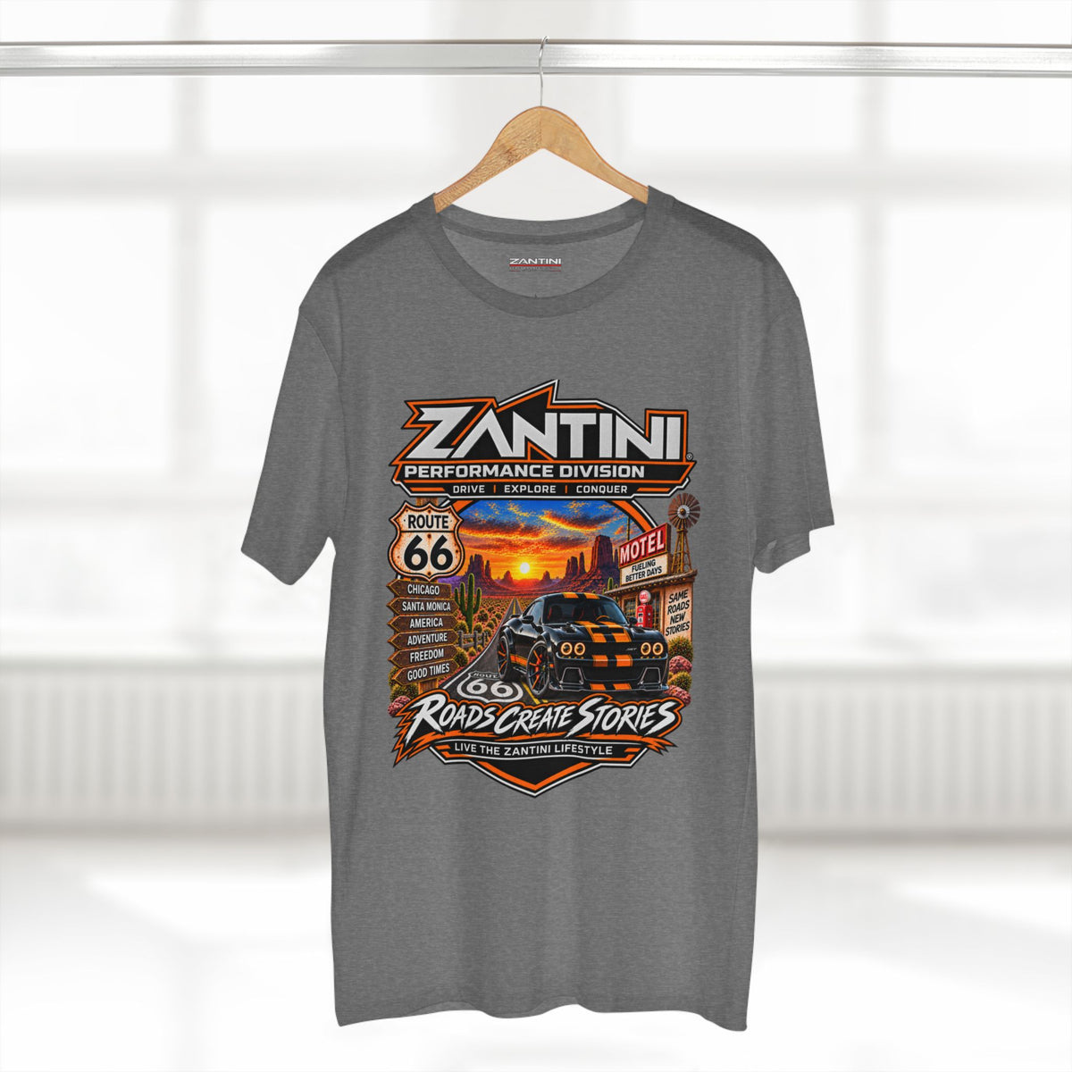ZANTINI Route 66 Roads Create Stories Premium T-Shirt
