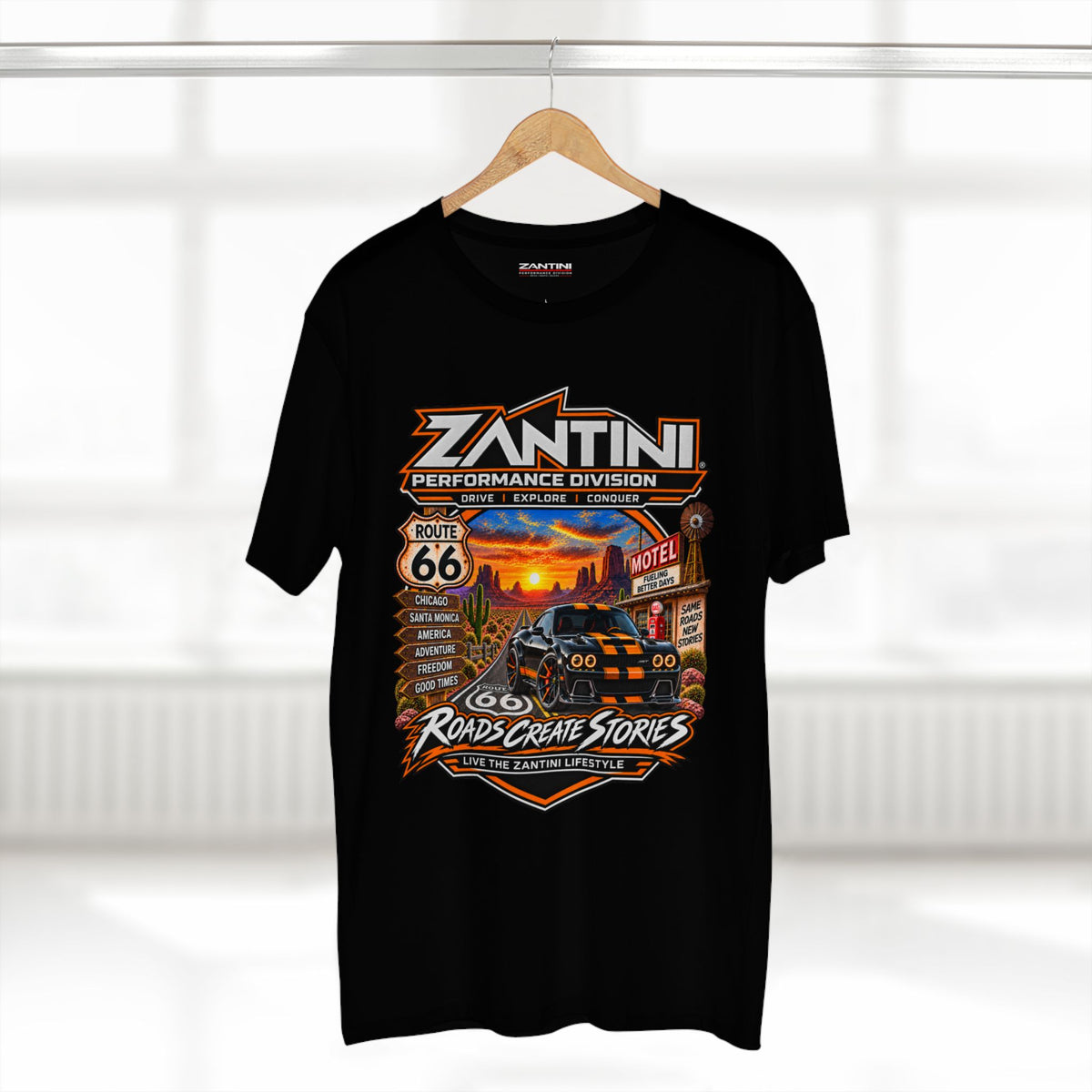 ZANTINI Route 66 Roads Create Stories Premium T-Shirt
