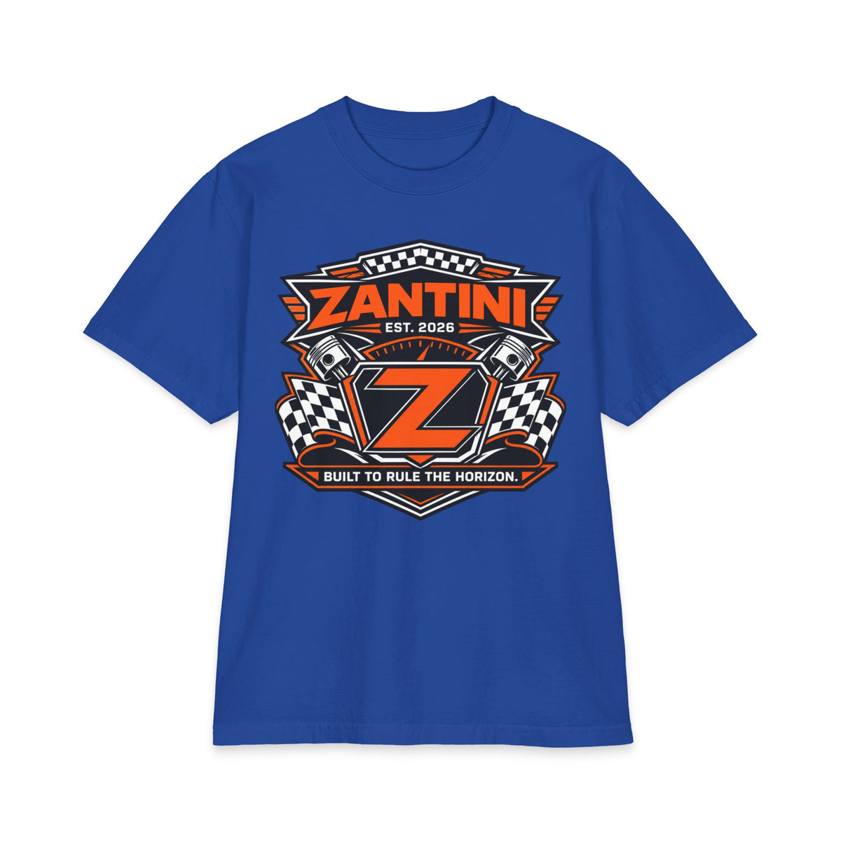 ZANTINI Signature Racing Graphic T-Shirt – Built to Rule the Horizon