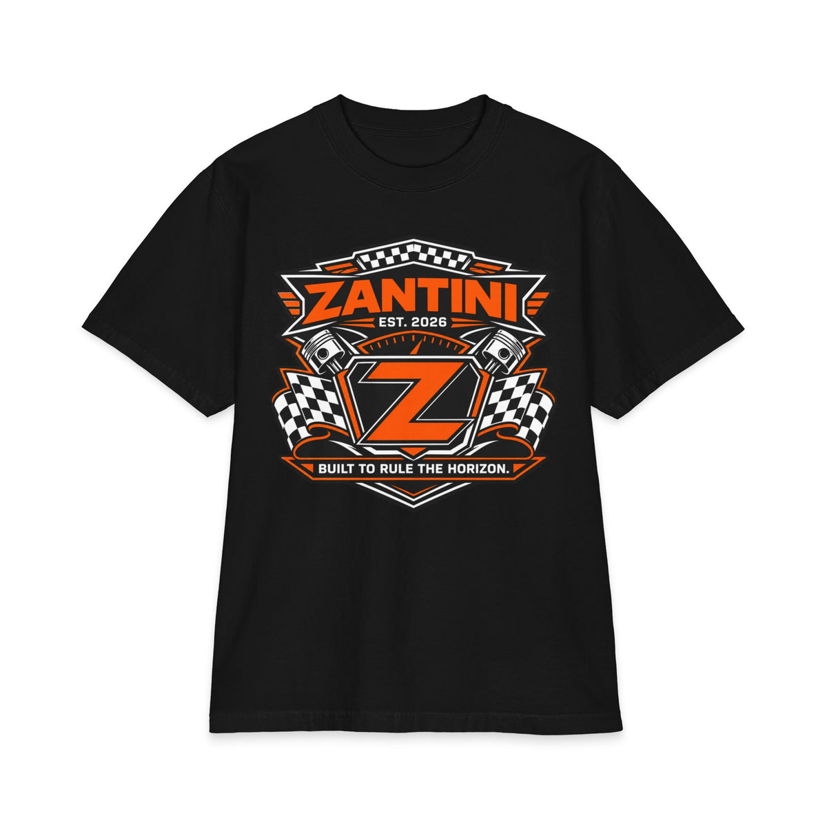 ZANTINI Signature Racing Graphic T-Shirt – Built to Rule the Horizon