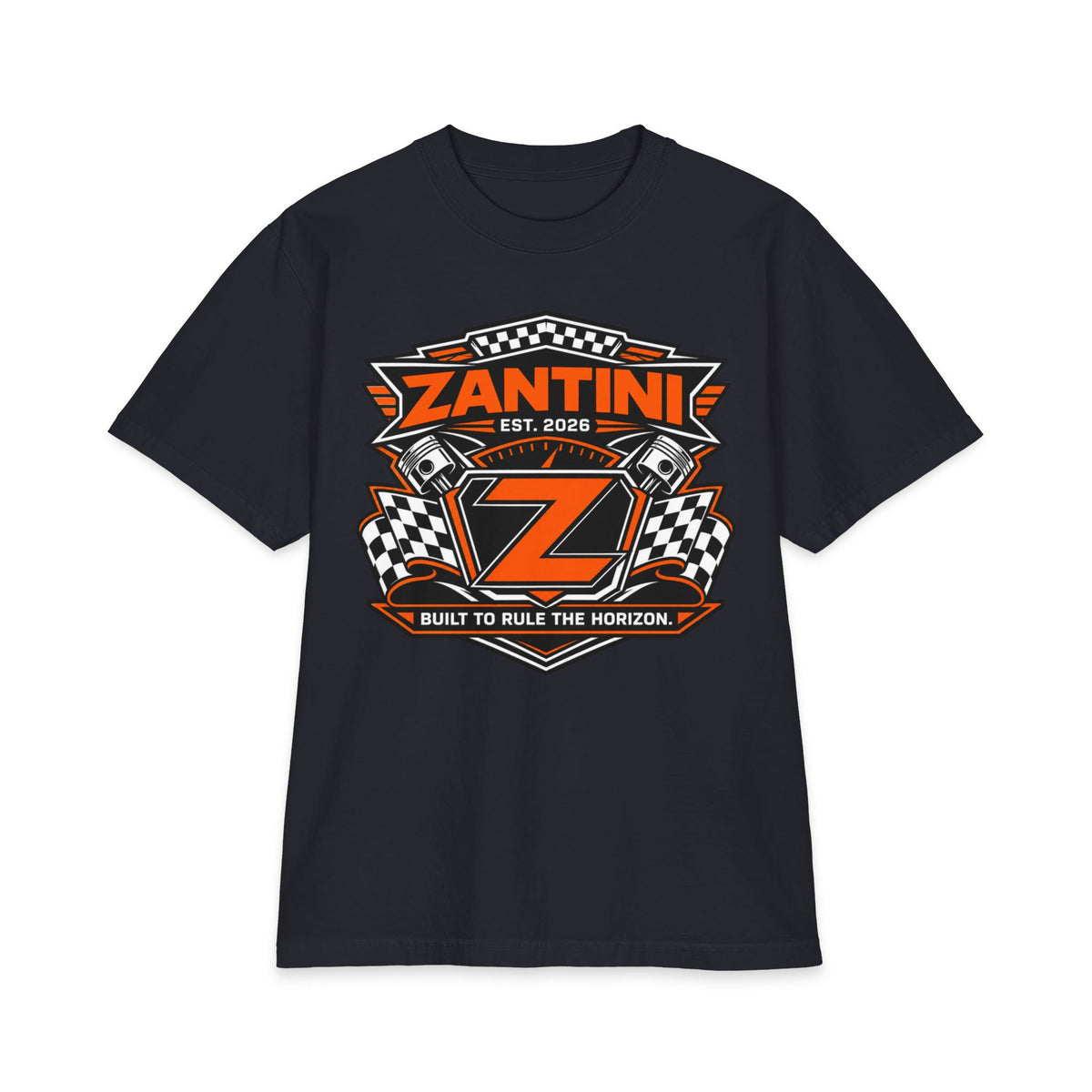 ZANTINI Signature Racing Graphic T-Shirt – Built to Rule the Horizon