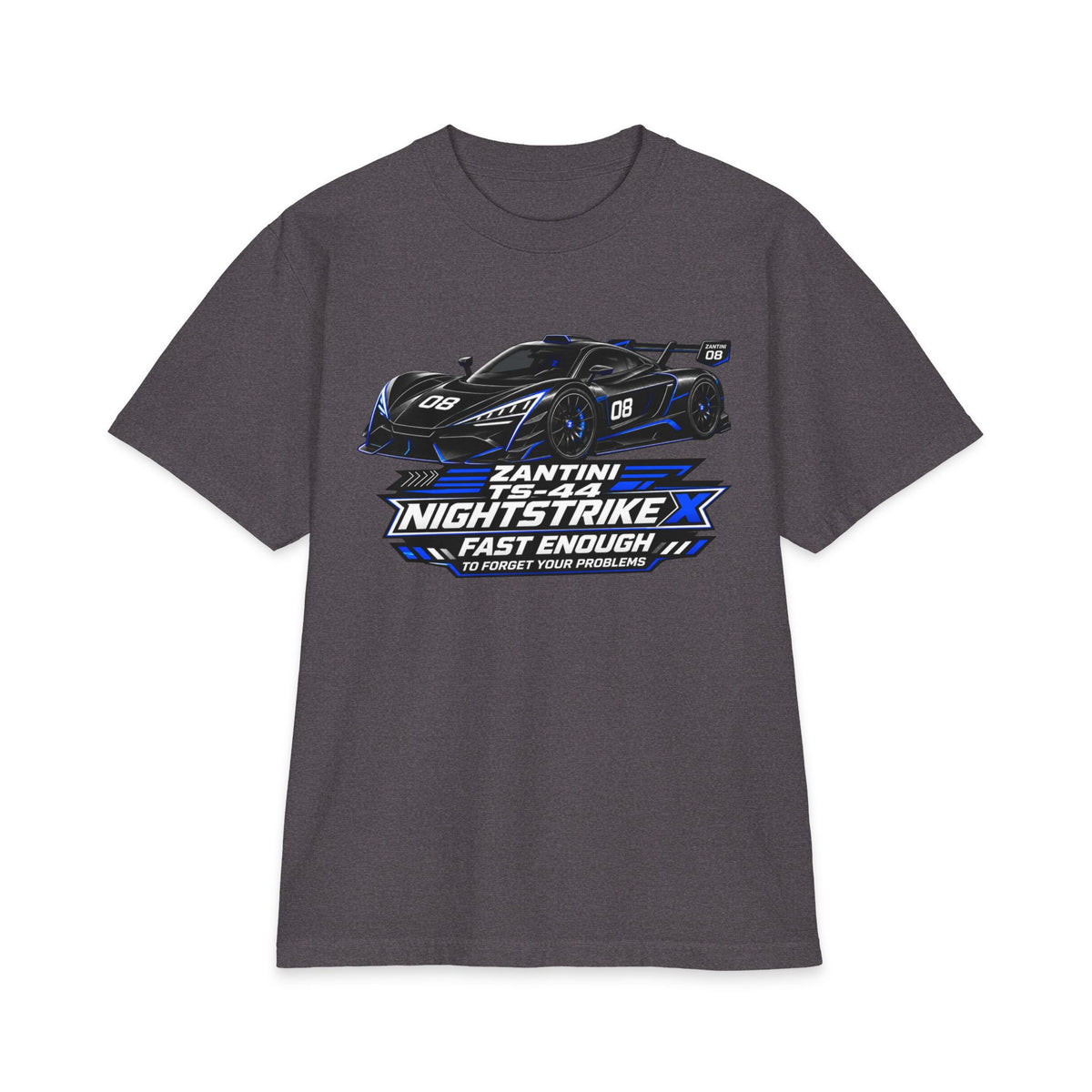 ZANTINI TS-44 NIGHTSTRIKE X T-Shirt | Black Hypercar Racing Graphic Tee