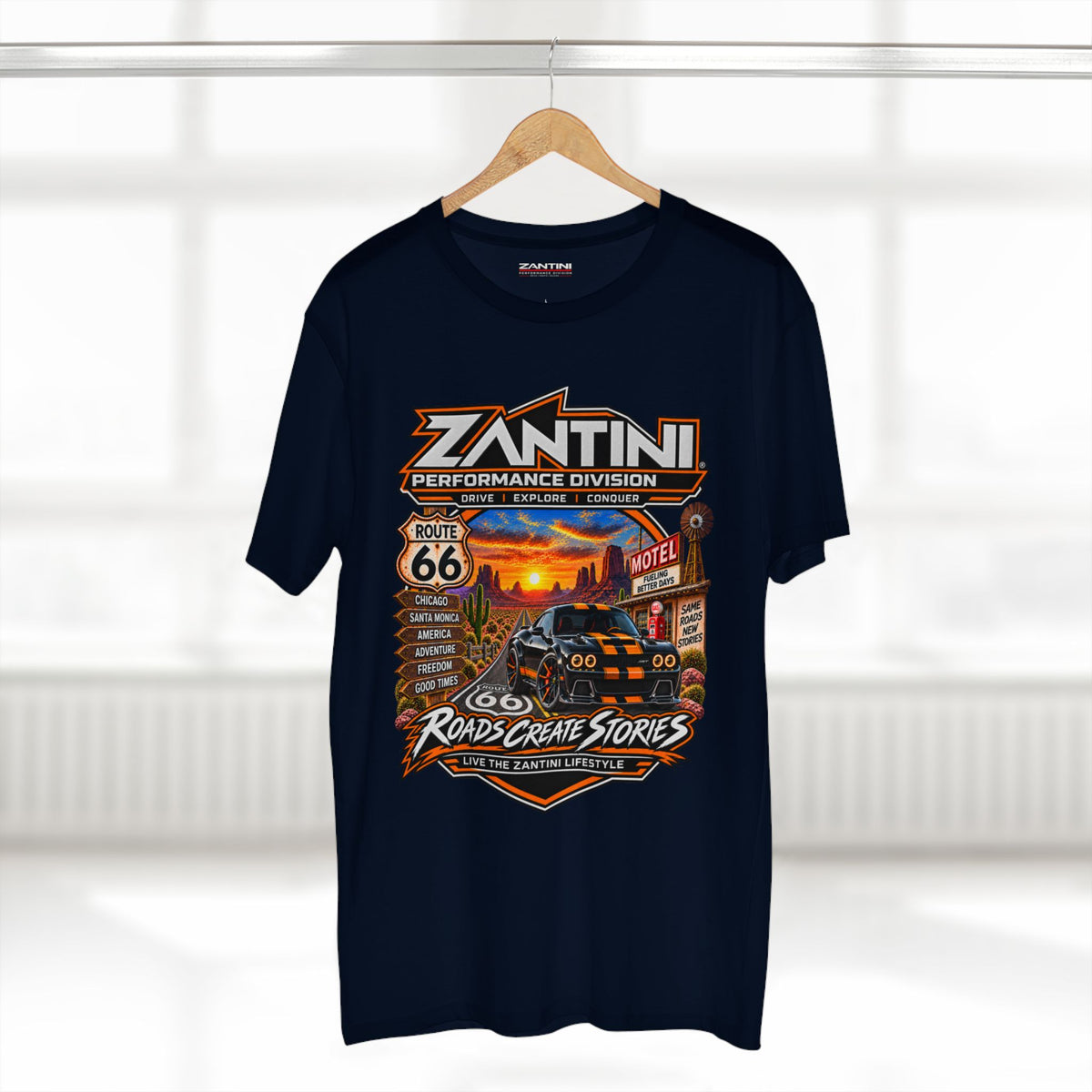 ZANTINI Route 66 Roads Create Stories Premium T-Shirt