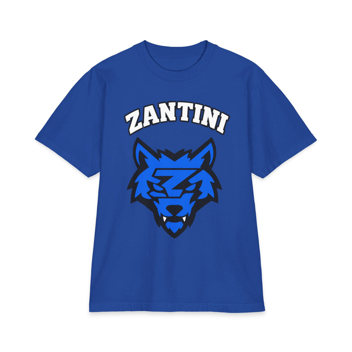 ZANTINI Blue Wolf Graphic T-Shirt