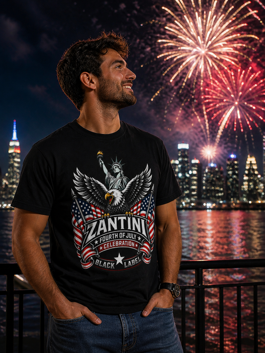 ZANTINI Black Label 4th of July Shirt – Premium Patriotic Streetwear Tee